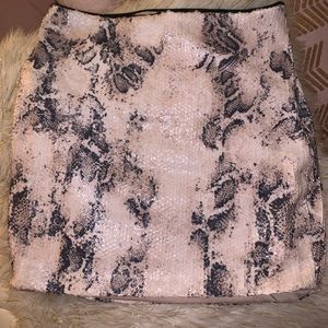 Snake print skirt